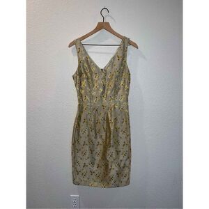 Chic Metallic Shimmery Paisley Dress